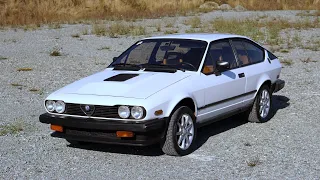 White 1986 Alfa Romeo GTV6 -- Cold start and short drive