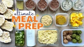 FRIDGE CLEAN OUT, GROCERY HAUL + Epic MEAL PREP | Healthy Mix-n-Match Plant Based Recipes