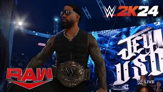 WWE 2K24 - Updated Jey Uso Epic World Heavyweight Championship Entrance! #wwe2k24
