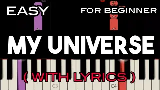 MY UNIVERSE ( LYRICS ) - BTS X COLDPLAY | SLOW & EASY PIANO