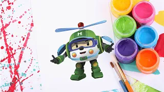 Рисуем  Хелли Робокар Поли /How to draw Helly Robocar Poli