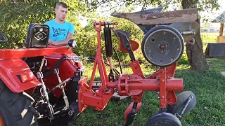 Під'єдную ПЕРЕВОРОТНИЙ ПЛУГ до нової ГІДРАВЛІКИ | САМОРОБНИЙ ПЛУГ до МІНІТРАКТОРА SHIFENG SF-244