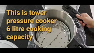 Tower pressure cooker 6 liter stainless Steel