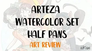 Arteza Watercolor Set Half Pans | Art Product Review | iiKiui