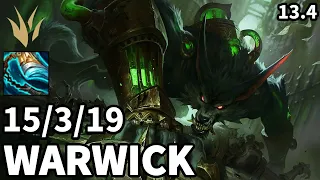 Warwick Jungle vs Graves - EUW Master | Patch 13.4