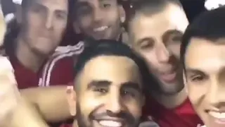 تفاعل المنتخب الجزائري مع اغنية ماما افريكا