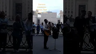 Москва. Уличный музыкант. Парк Горького.