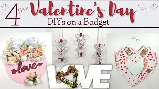 4 NEW DOLLAR TREE AND BUDGET VALENTINES DAY DECORATION DIYS | VALENTINES DAY TRASH TO TREASURE