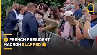 😲 French President Emmanuel Macron slapped 👋
