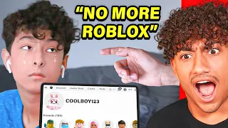 MOM BANS KID FROM ROBLOX!!