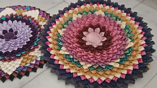 How To Sew Pattern Floor Mat - Fabric Scraps Idea 抹脚布分享做法 - 碎布利用