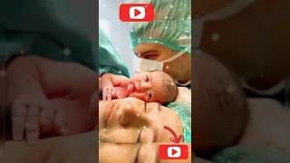 Baby birth mom dad  emotional moment #shorts #intertenmentzone