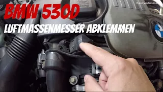 BMW E39 530d - 🔧 Lufmassenmesser (LMM) abklemen  II  Remove the air mass meter (LMM) 🔧