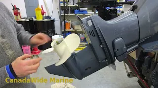 How to Install a propeller on a Yamaha Outboard Motor.