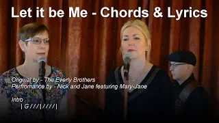 Let it be Me | Chords and Lyrics | The Everly Brothers