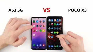 Samsung A53 vs Poco X3 SPEED TEST