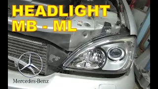 How to renew headlight on a Mercedes-Benz M-Class (W163)