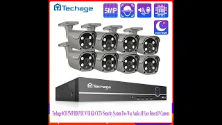 Best 8CH 5MP HD POE NVR Kit CCTV Security System Camera in Cheap | Techage Security System Under$450