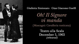 Giulietta Simionato & Gian Giacomo Guelfi - Oh! Il Signore vi manda Dec 5, 1963 (rehearsal) IT/EN