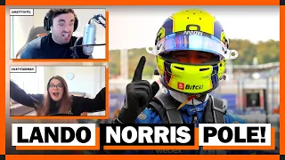 Lando Norris Takes Pole Position - LIVE QUALIFYING REACTION