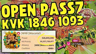 LIVE OPEN PASS7 KVK 1846 1093 vs 2000 2001 1916 1671 | Mocote5 Ngeri ! Rise Of Kingdoms Indonesia