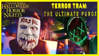 2021 Terror Tram: The Ultimate Purge Walkthrough | Low Light | Universal Studios Hollywood
