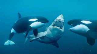 EL PODER DE LAS ORCAS - Está es la Razón porque los tiburones y ballenas tienen miedo de las Orcas