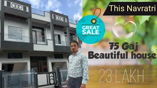 3BHK, 75 Gaj [size 17x40] beautiful semi duplex house in lowest price - 23 lakh,  VN8