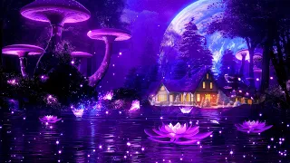 Magical Night 💜 Soft Calming Sleep Music 🎵 Fall Asleep Fast & Easy