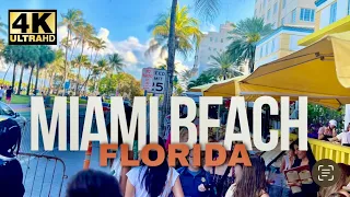 Walking Tour of Ocean Drive South Beach Miami Spring Break 2024