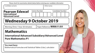 Pure 1 Oct 2019 Exam IAL WMA11/01