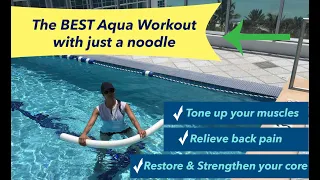 water exercises with a noodle