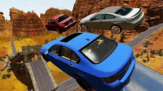 Cars VS Bridge JUMP #9 BMW Cars Crash - BeamNG Drive