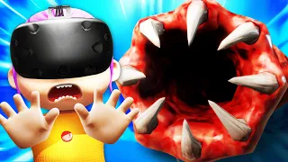 Going Inside GIANT WORM MOUTH As VR BABY (Funny Baby Hands VR Gameplay)