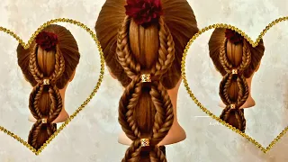 Fishtail Chain Link ⛓Ponytail|The Most Beautiful Party Hairstyle|How to Weave a Tail| Hairstyle 2021
