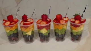 Summer  Entertaining & Dessert Ideas | How to make Rainbow Fruit Cups