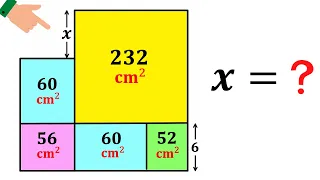 Solve the Logic Puzzle | Calculate the side length X | (Step-by-step explanation) | #math #maths