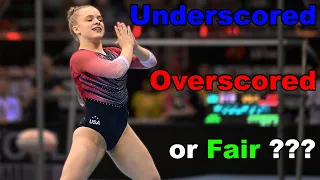 Joscelyn Roberson's 2023 FX - Comparing Routines & Scores