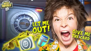 TRAPPING ANGRY NOOB INSIDE VAULT WITH NO KEYCARD *GLITCH* ON FORTNITE! (Funny Fortnite Trolling)