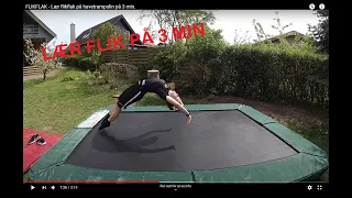 Lær flik flak på havetrampolin/studsmatta på 3 min. (Learning back handspring on a tramp)