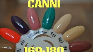 Палитра Canni цвета 169 - 180 / Свотчи Canni / Плотность Canni / Обзор