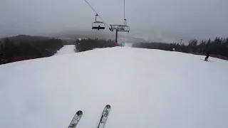 VR Downhill Skiing in Oslo Winter Park (Wyller: Black Piste 1.3 km)