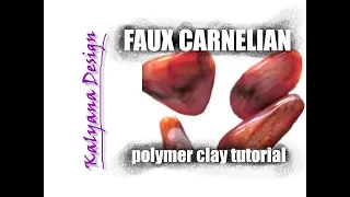 Faux carnelian - polymer clay tutorial - 152
