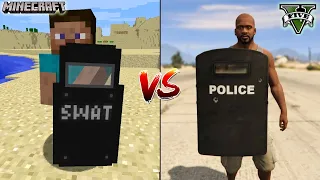 MINECRAFT RIOT SHIELD VS GTA 5 RIOT SHIELD - WHICH IS BEST?