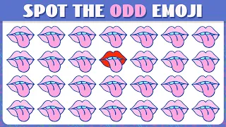 Can You Find the Odd Emoji Out? 👅 tongue Emoji Puzzle Quiz Challenge #32