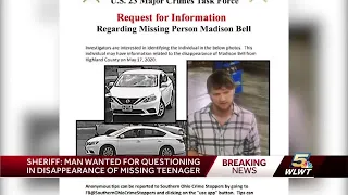 Sheriff: Man wanted for questioning in Madison Bell's disappearance