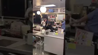 John Cena fights at a Waffle House