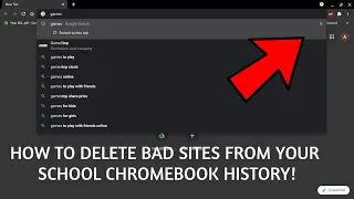 CLEAR HISTORY (SPECIFIC THINGS) FROM SCHOOL CHROMEBOOK! (NO OTHER DEVICE NEEDED)