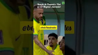 Veja a reação de Paquetá e Vini Jr ao ver Neymar chorando.