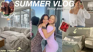 SUMMER VLOG LIVING ALONE... apartment update + fun & productive days with best friends!